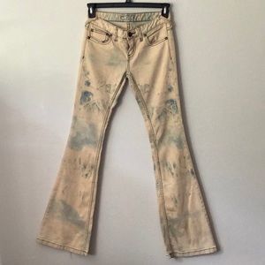 Free People Tie Dye Flare Jeans